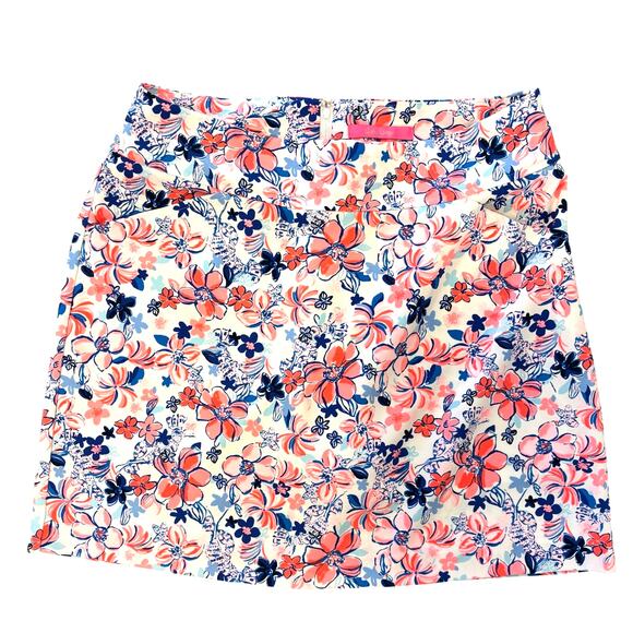 Lilly Pulitzer Dresses & Skirts - Lilly Pulitzer High Waisted Skort White Party Like A Lobstar Floral, Size 12